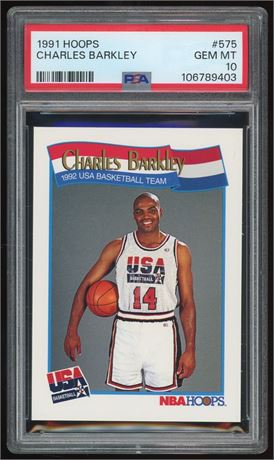 1991 Hoops #575 Charles Barkley PSA 10 GEM MINT