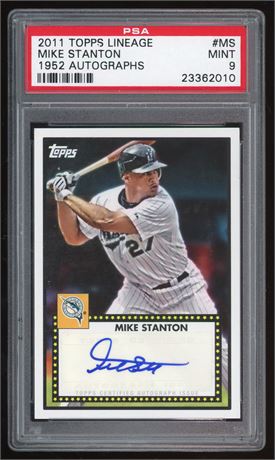 2011 Topps Lineage Mike Stanton 1952 Autographs PSA 9 MINT