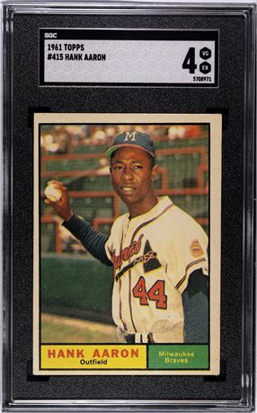 1961 Topps #415 Hank Aaron SGC 4 VGEX
