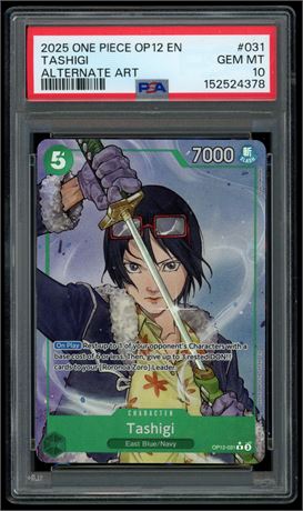2025 One Piece OP12 EN Tashigi Alternate Art #031 PSA 10 GEM MINT
