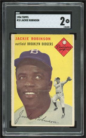 1954 Topps #10 Jackie Robinson SGC 2 GOOD
