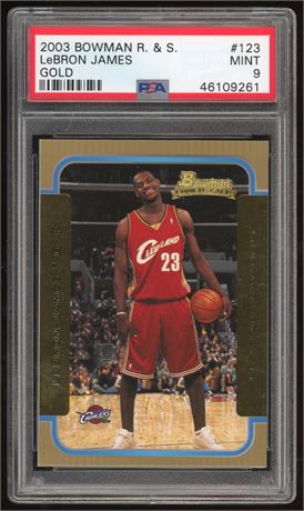 2003 Bowman Rookies & Stars #123 LeBron James RC GOLD PSA 9 MINT