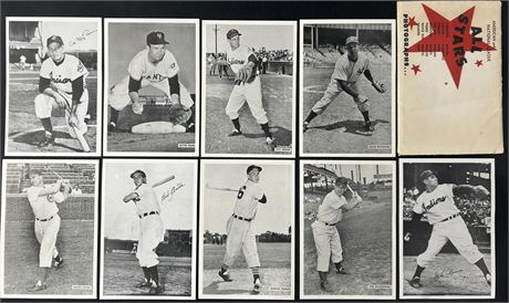 1954 All-Star Photo Pack Lot (9) w/ Original Envelope EX (READ)