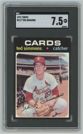 1971 Topps #117 Ted Simmons RC SGC 7.5 NM+