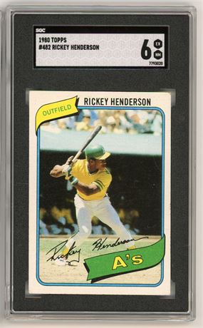 1980 Topps #482 Rickey Henderson RC SGC 6 EXMT