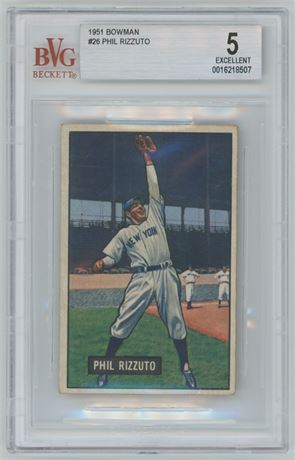 1951 Bowman #26 Phil Rizzuto BVG 5 EX