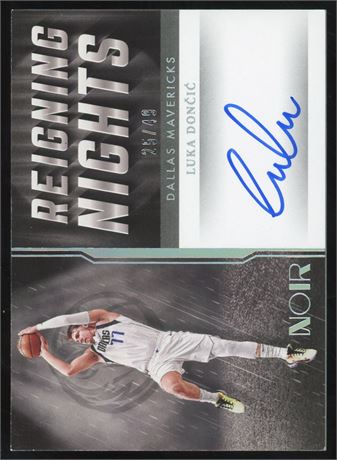 2021 Panini Noir Reigning Nights Signatures Luka Doncic 25/49