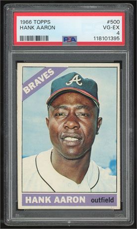 1966 Topps #500 Hank Aaron PSA 4 VGEX