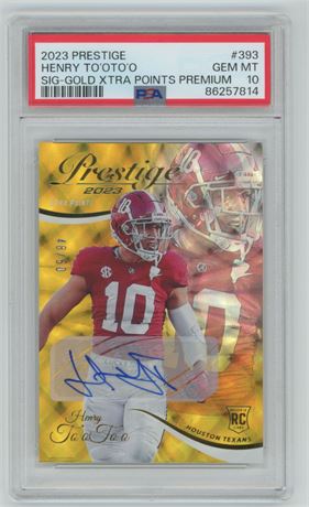 2023 Prestige #393 Henry To'oto'o RC 48/50 PSA 10 GEM MINT