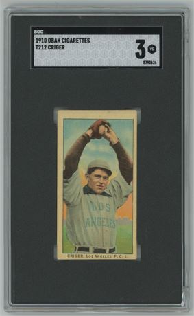 1910 T212 Obak Elmer Criger SGC 3 VG