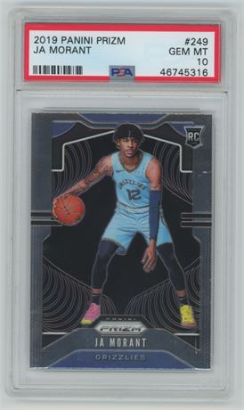 2019 Panini Prizm #249 Ja Morant RC PSA 10 GEM MINT