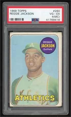 1969 Topps #260 Reggie Jackson RC PSA 4(MC)