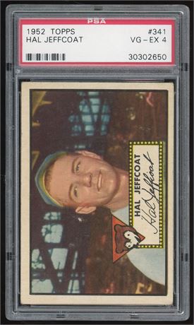 1952 Topps #341 High # Hal Jeffcoat PSA 4 VGEX