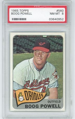 1965 Topps #560 Boog Powell SP PSA 8 NMMT