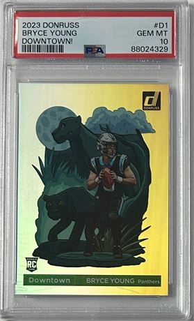 2023 Donruss Bryce Young RC Downtown! PSA 10 GEM MINT Case Hit