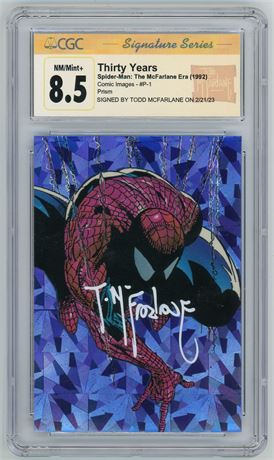 1992 Marvel The McFarlane Era Spiderman Signed by Todd McFarlane CGC Auto 8.5