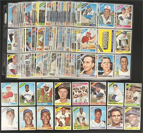 1966 Topps Starter Set (247/598) VG Avg w/ 17 HOF & 6 Hi #'s