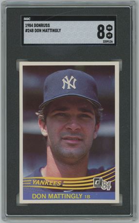 1984 Donruss #248 Don Mattingly RC SGC 8 NMMT