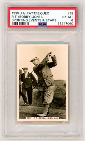 1935 JA Pattreiouex #19 Bobby Jones Sporting Events & Stars PSA 6 EXMT