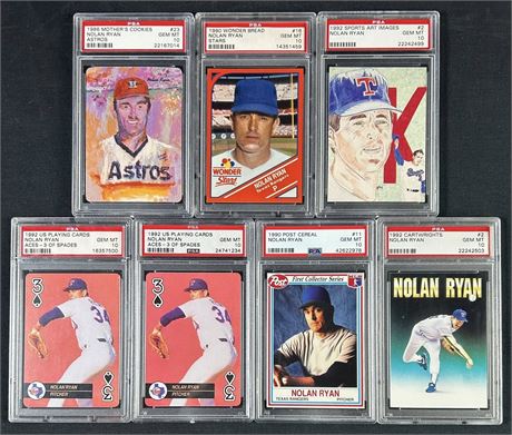1986-1992 PSA 10 Graded Baseball Nolan Ryan Lot (7)