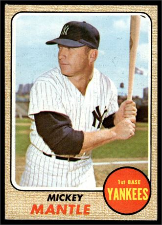 1968 Topps #280 Mickey Mantle VG READ