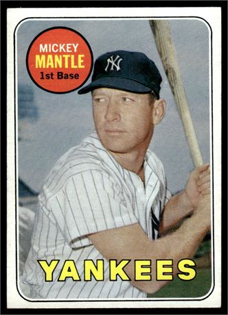 1969 Topps #500 Mickey Mantle EX-EXMT (READ)