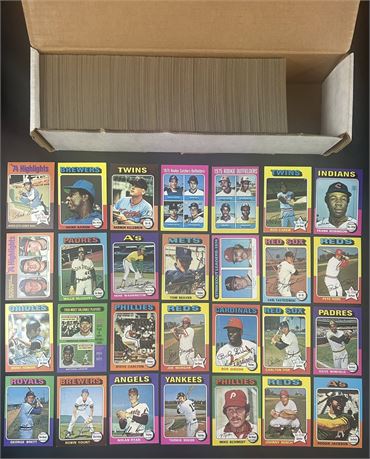 1975 Topps Baseball Complete Set (1-660) NM Avg Wax Free Sharp Set