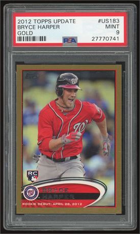 2012 Topps Update Bryce Harper RC GOLD 1030/2012 PSA 9 MINT