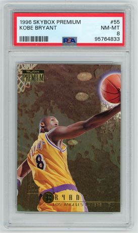 1996 Skybox Premium #55 Kobe Bryant RC PSA 8 NMMT