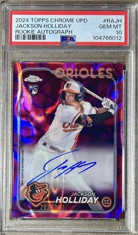 2024 Topps Chrome Update Jackson Holliday Rookie Auto 287/299 PSA 10 GEM MINT