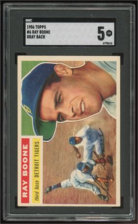 1956 Topps #6 Ray Boon Gray Back SGC 5 EX