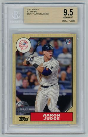 2017 Topps Aaron Judge RC '87 Topps BGS 9.5 GEM MINT