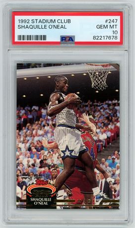 1992 Stadium Club #247 Shaquille O'Neal RC PSA 10 GEM MINT