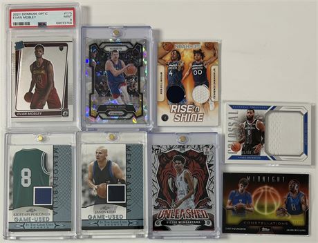 2021-2024 NBA Inserts & Patches Lot (8) w/ Wemby, Kidd, Jokic