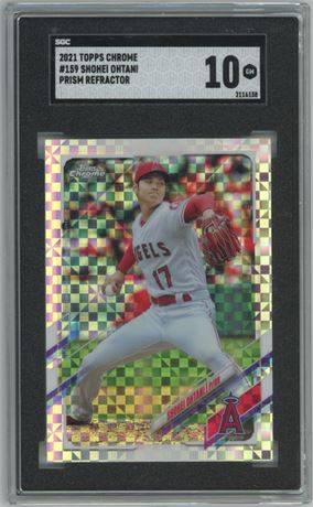 2021 Topps Chrome #159 Shohei Ohtani Prism Refractor SGC 10 GEM MINT