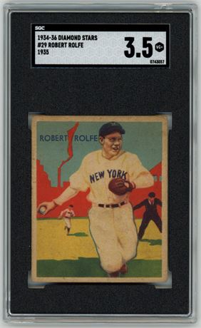1934-36 Diamond Stars #29 Robert Rolfe 1935 SGC 3.5 VG+