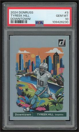 2024 Donruss #3 Tyreek Hill Downtown PSA 10 GEM MINT