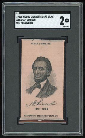 1910s Mogul S77 Silks US Presidents Abraham Lincoln SGC 2 GOOD
