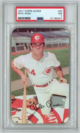 1971 Topps Super #20 Pete Rose PSA 7 NM