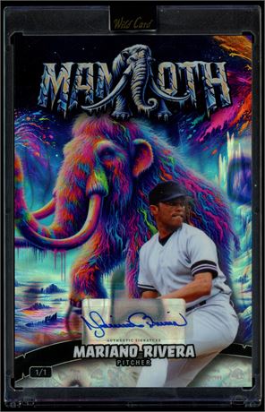 2024 Wild Card Mammoth Dino-Might Prehistoric Mariano Rivera 1/1 Auto Sealed