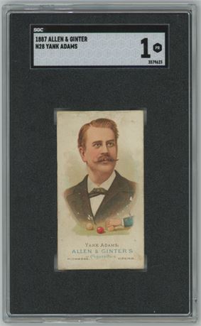 1887 Allen & Ginter N28 Yank Adams SGC 1 POOR