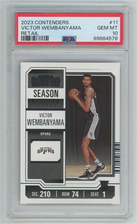 2023 Contenders #11 Victor Wembanyama RC PSA 10 GEM MINT