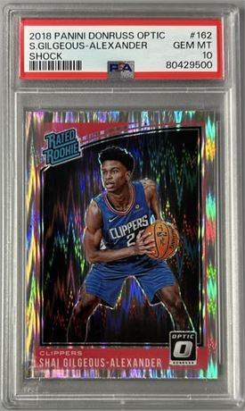 2018 Donruss Optic #162 SGA Rated Rookie Shock Prizm PSA 10