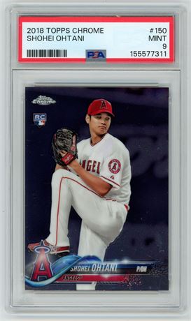 2018 Topps Chrome #150 Shohei Ohtani RC Pitching PSA 9 MINT