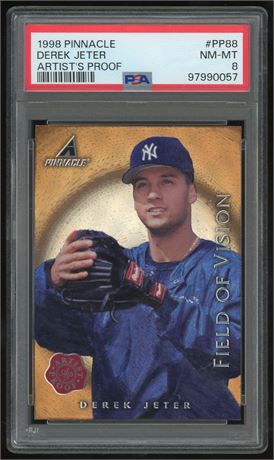 1998 Pinnacle Derek Jeter Field of Vision Artist's Proof PSA 8 NMMT
