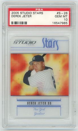 2005 Studio Stars Derek Jeter PSA 10 GEM MINT Pop 8