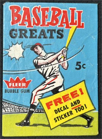 1961 Fleer Greats Wax Wrapper