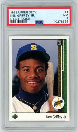 1989 Upper Deck #1 Ken Griffey Jr Star Rookie PSA 7 NM