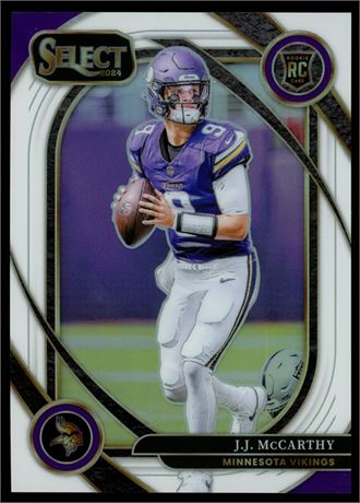2024 Panini Select #246 J.J. McCarthy Club Level White 34/35 RC