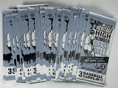 2018 Topps Heritage Hi# Advertising Panel Packs (37) Possible Ohtani
